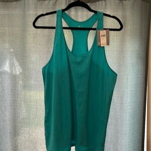 Aqua colored moisture wicking tank top from Gap fit